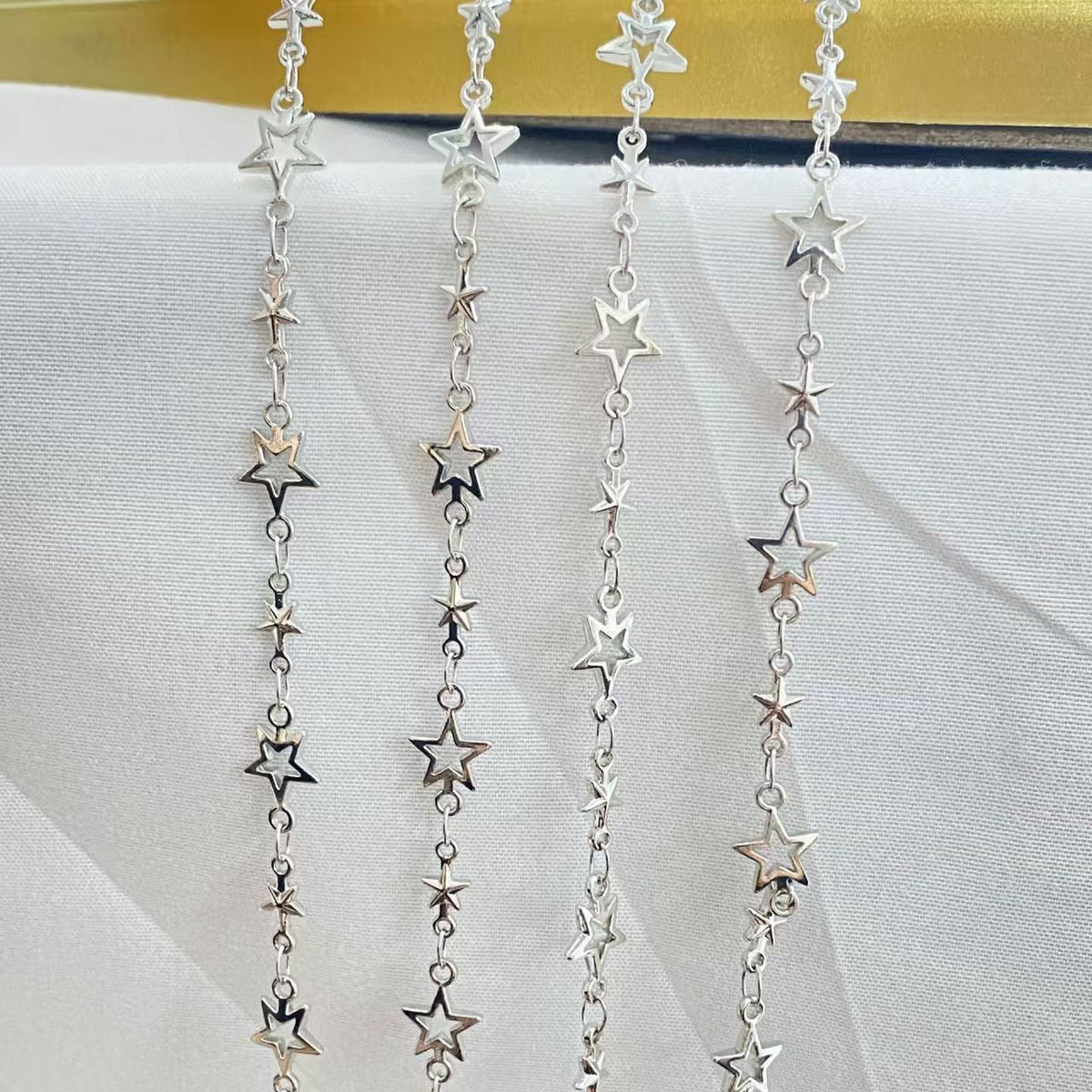 Delicate Charm Link Chain – Star, Cross & Clover (1meter)