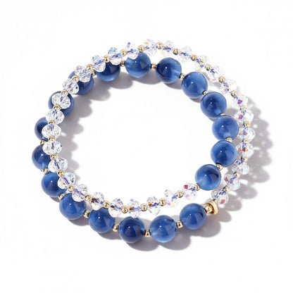 Blue Agate Crystal Shine Bracelet – Elegant Jewelry