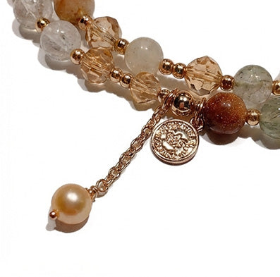 Delicate Dual-Layer Crystal Bracelet
