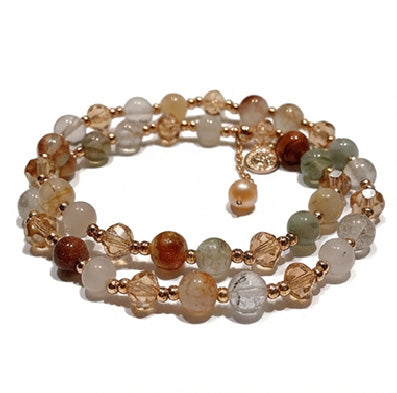 Delicate Dual-Layer Crystal Bracelet