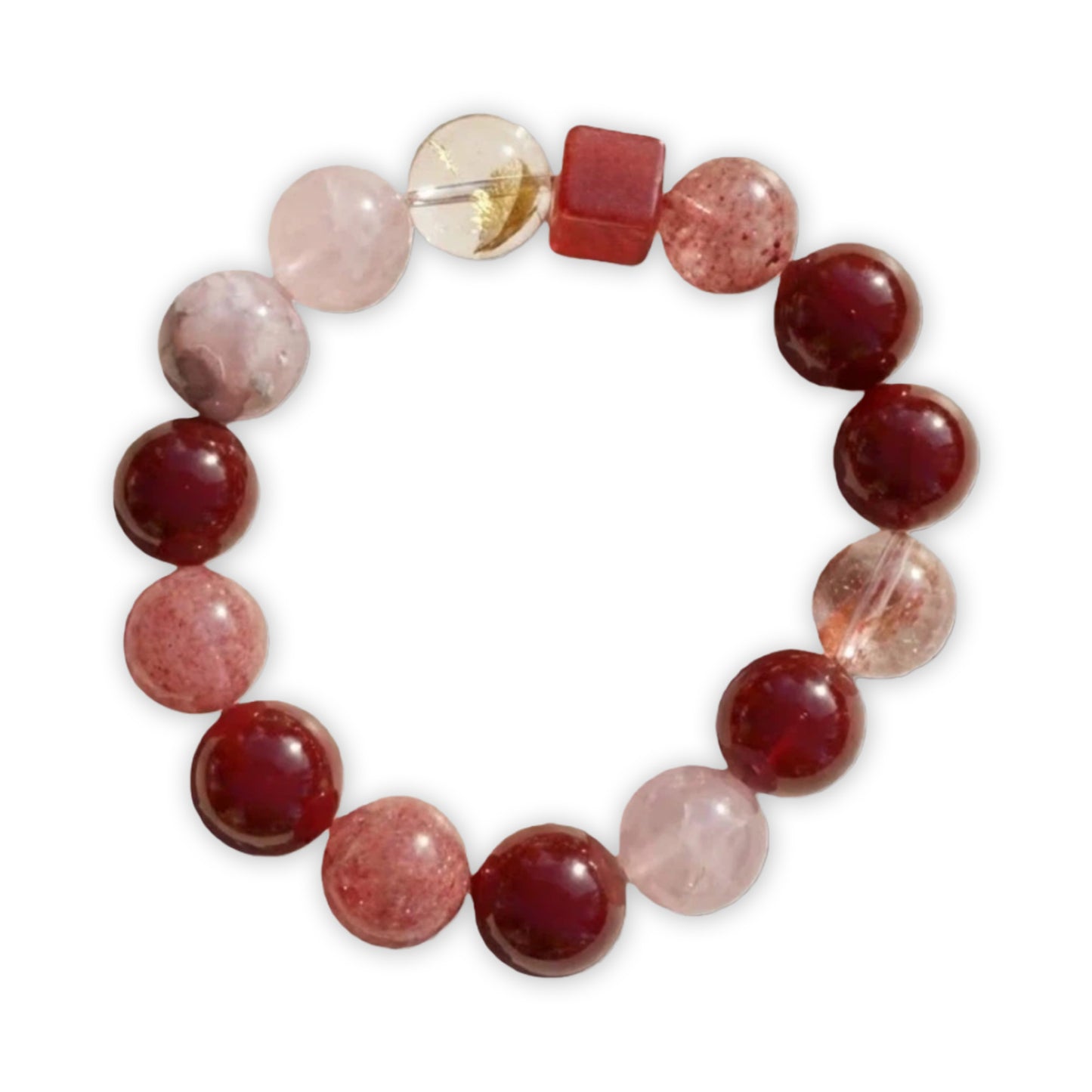 Natural Strawberry Quartz Bracelet
