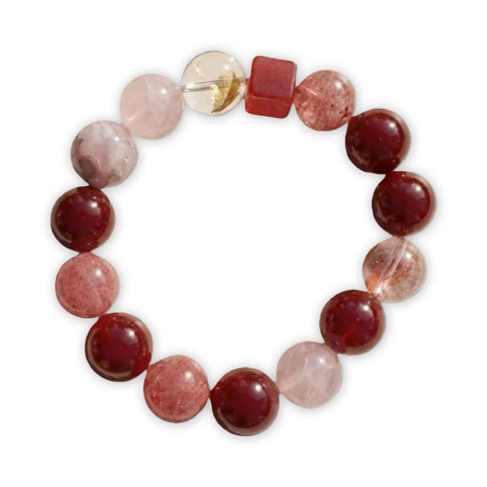 Natural Strawberry Quartz Bracelet