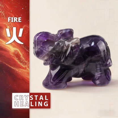 Natural Goldstone Crystal Elephant