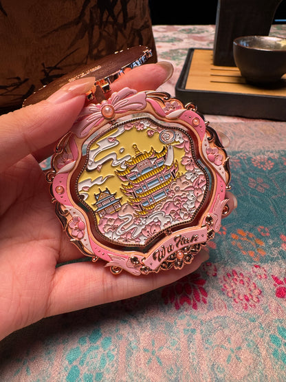 Yellow Crane Tower Pocket Mirror