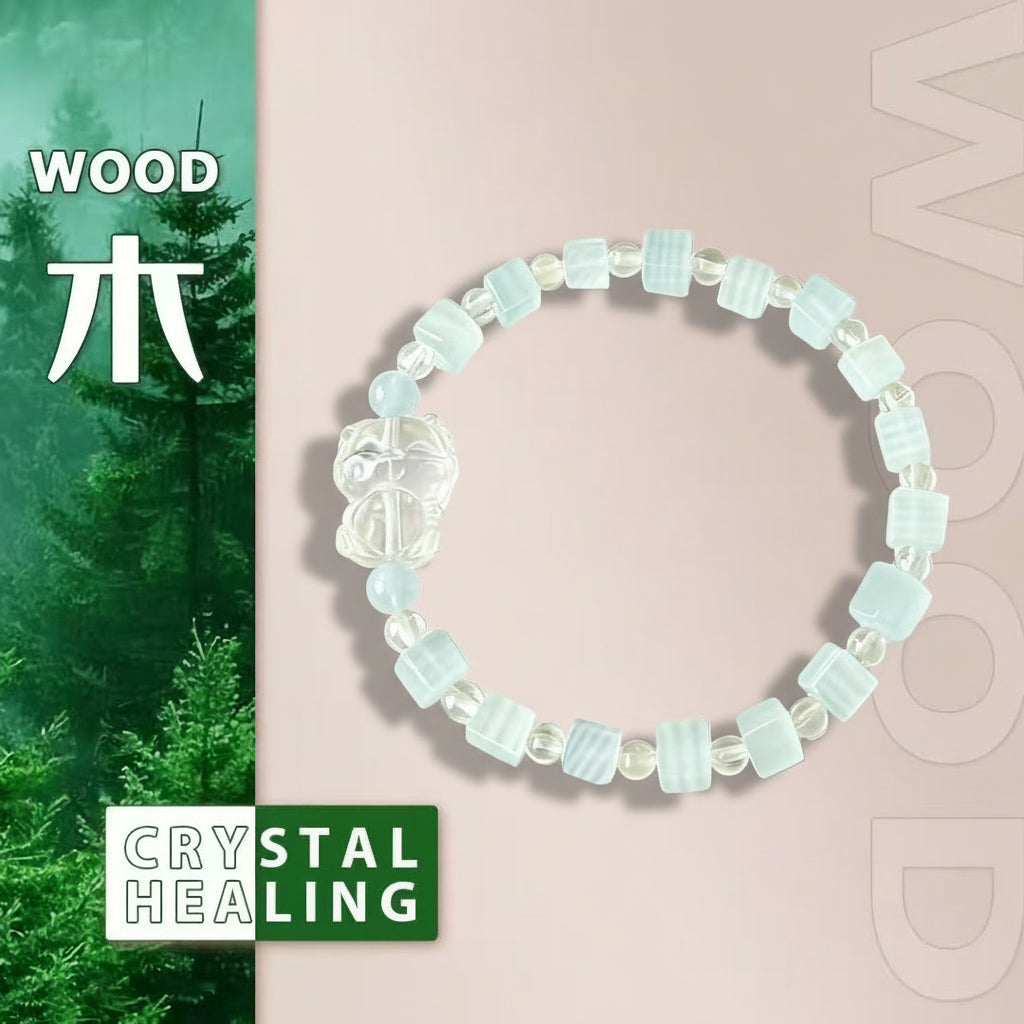 Yellow Citrine & Green Onyx Pixiu Bracelet