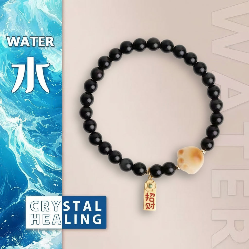 Wealth Paw Obsidian Bracelet