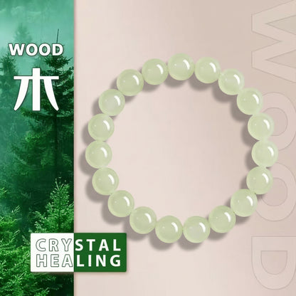 Natural Prehnite Bracelet Green Strawberry Quartz 6mm–10mm  Crystal Beads｜