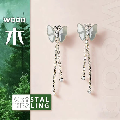 Rose Quartz Crystal Drop Earrings