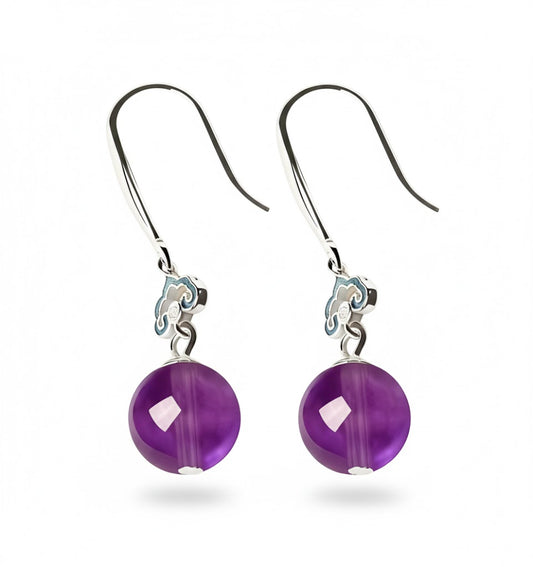 Amethyst Cloud Drop Earrings