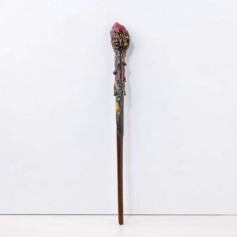 Handcrafted Crystal Accent Wand — Resin & Natural Stone Decorative Stick