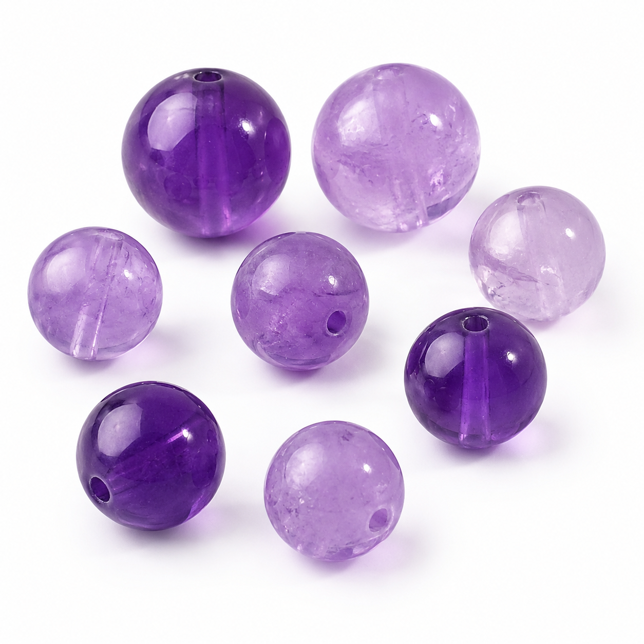 Amethyst Single Beads for DIY