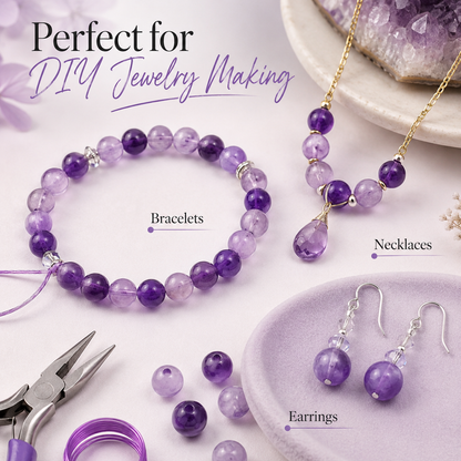Amethyst Single Beads for DIY