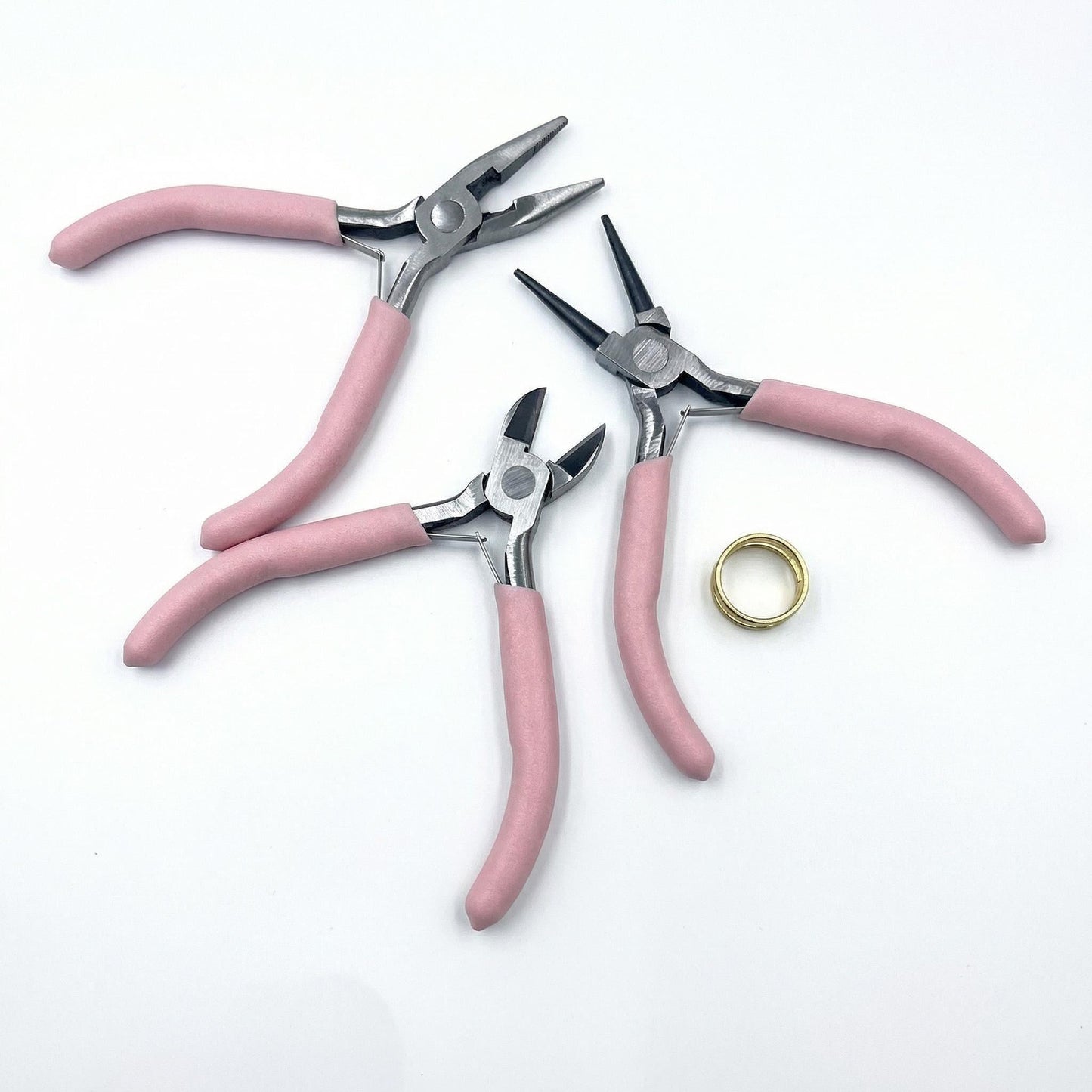 Pink Jewelry Pliers Set (4-Piece) — DIY Beading Tool Kit