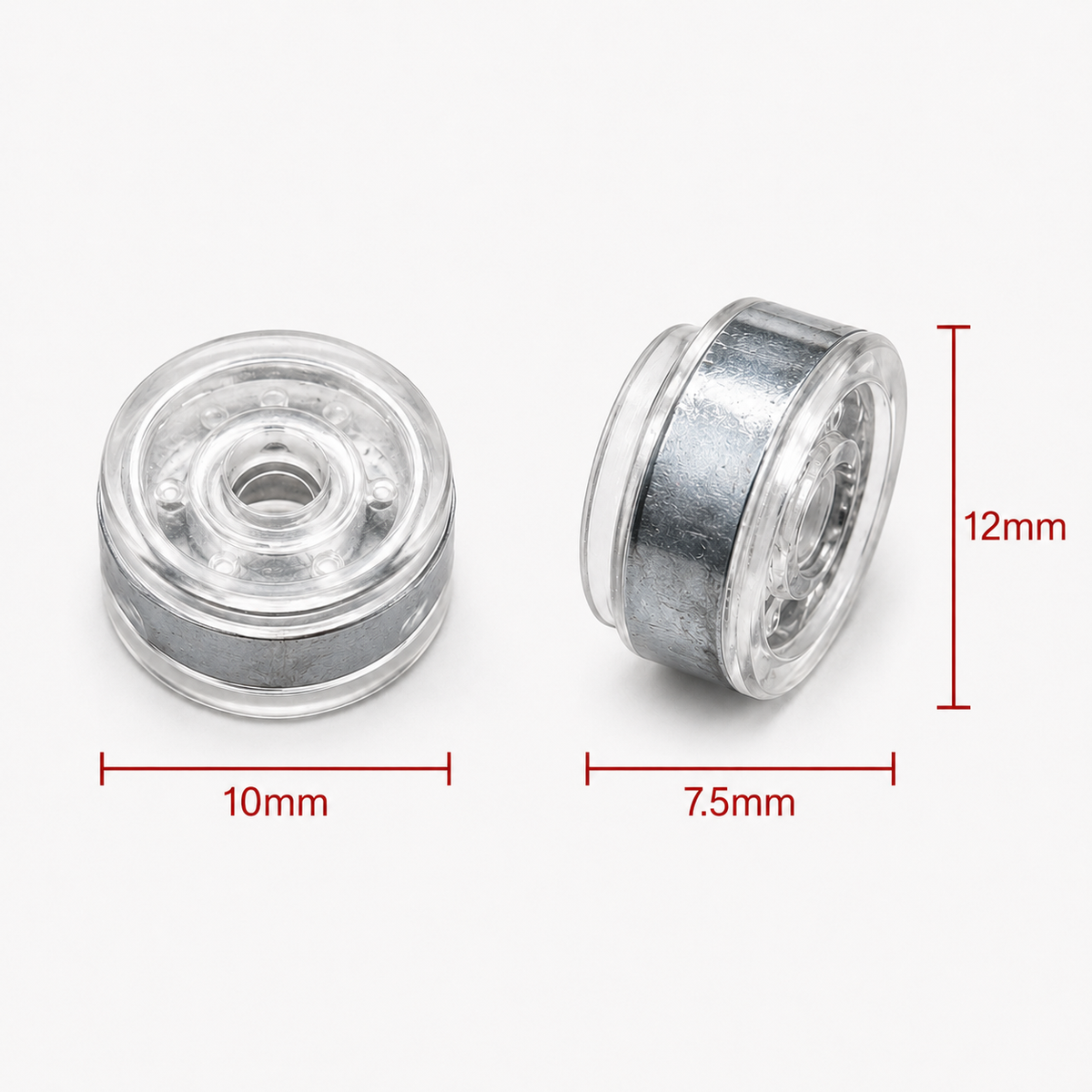 transparent fuse bead pegboard bearing with 10mm x 12mm size measurement for DIY pixel art crafts