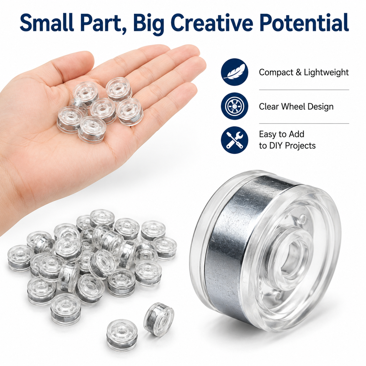 small transparent rotating pegboard bearing accessory for fuse bead and Perler bead DIY projects