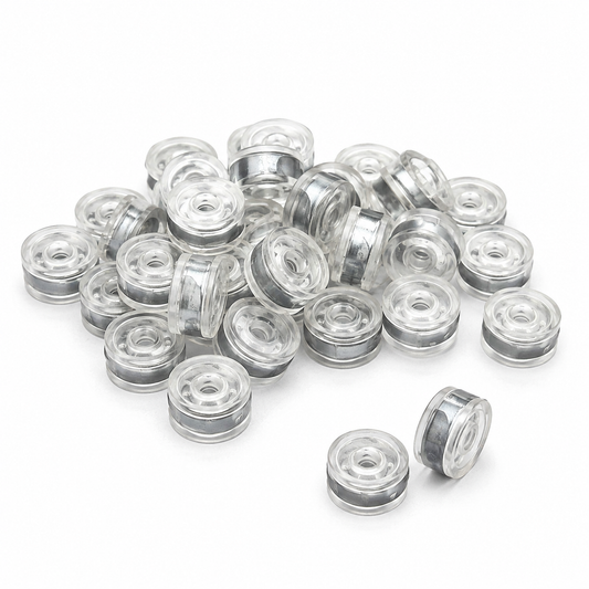 clear plastic fuse bead rotating bearing pieces for DIY craft accessories and pixel art creations
