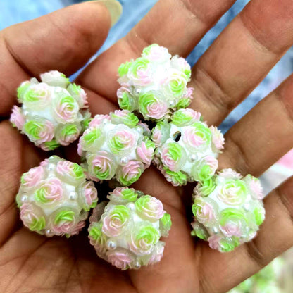 Rose Rhinestone Bead Charm for DIY Jewelry & Hanging Decor