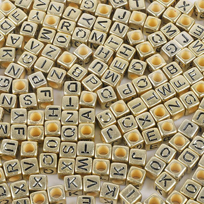 Square Acrylic Letter & Number Beads | SoulstoneHouse