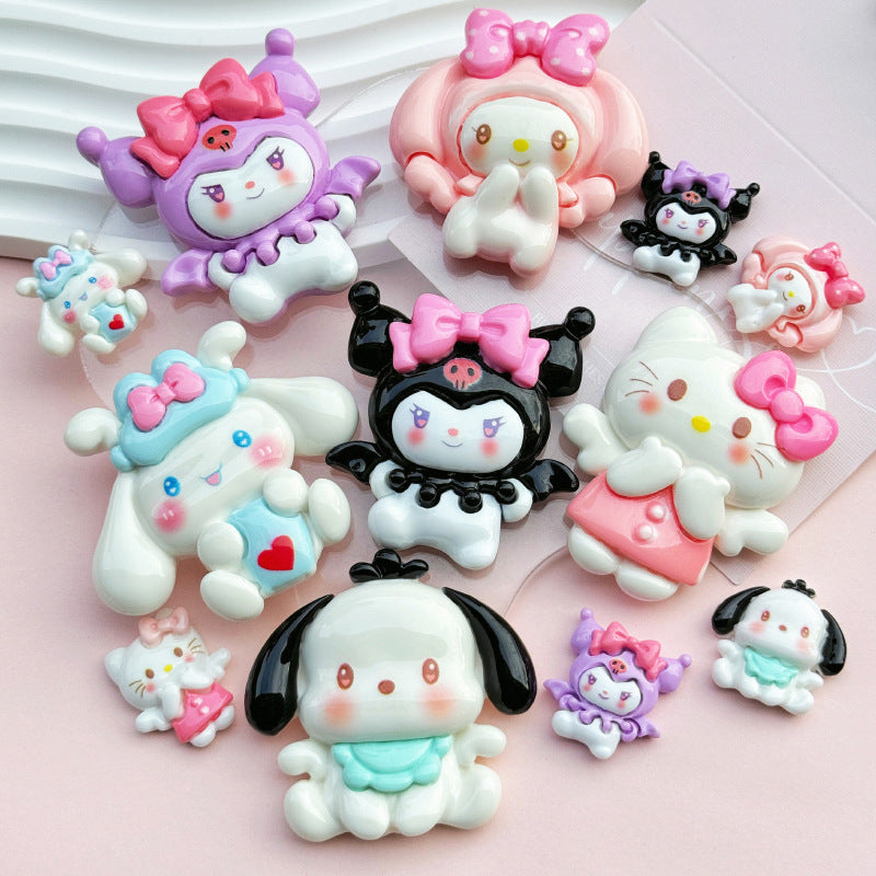 Sweet Angel Puppy Resin Charm for DIY Phone Cases and Crafts