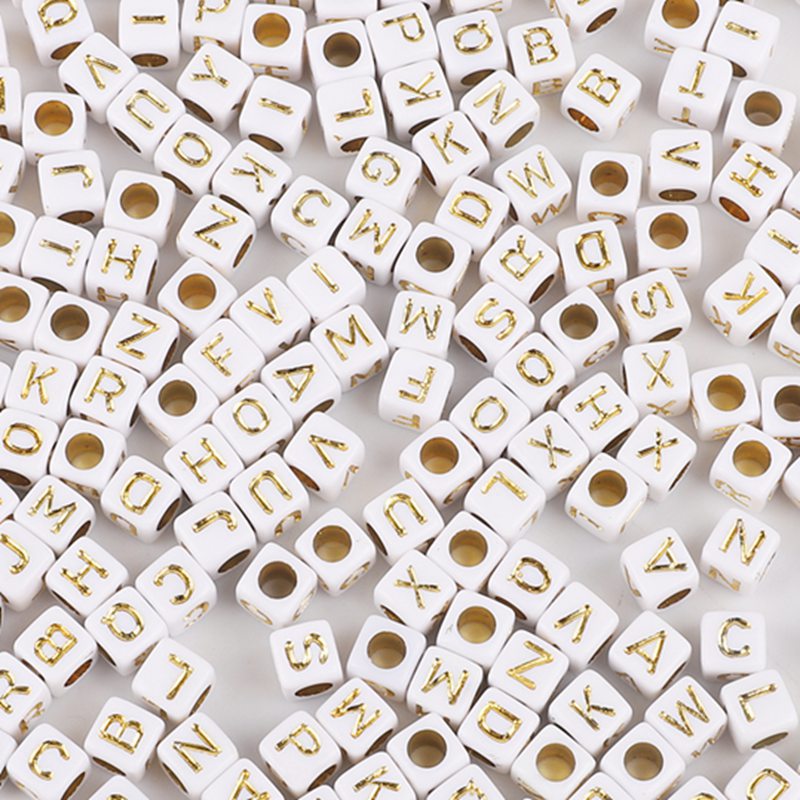Square Acrylic Letter & Number Beads | SoulstoneHouse
