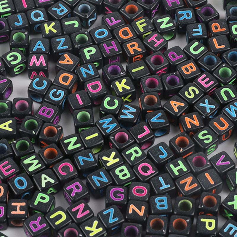 Square Acrylic Letter & Number Beads | SoulstoneHouse