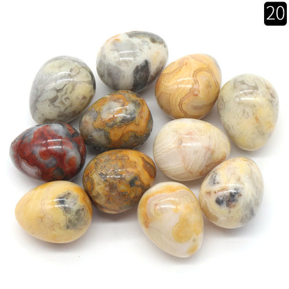 The Genesis Collection: 20mm Mini Natural Crystal & Agate Eggs | Spiritual Home Decor & Easter Energy Gifts