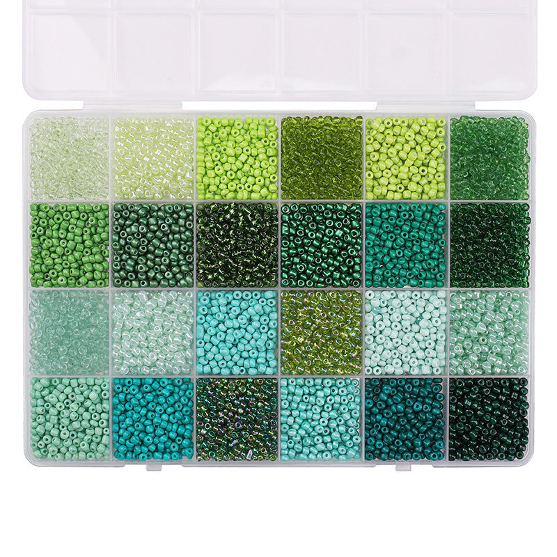 Premium 24-Grid 3mm Glass Seed Beads Set - Professional DIY Jewelry Making Supplies & Material Kit for Custom Bracelets, Necklaces, and Handcrafted Accessories