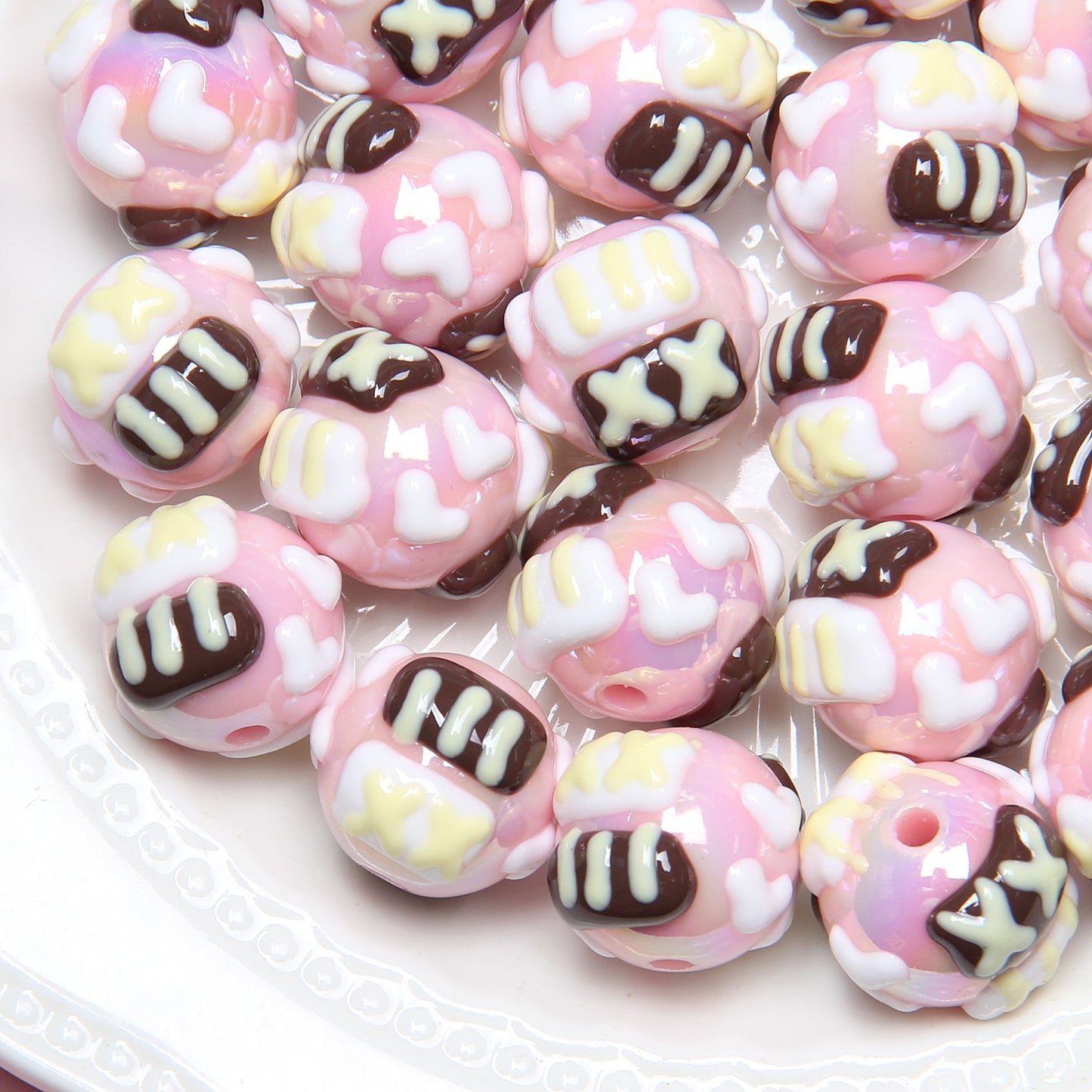 Viral Hand-Painted Resin Beads | DIY Beading Supplies | Phone Charm, Car Hanging, Bag Charm Loose Beads Wholesale DIY Accessories