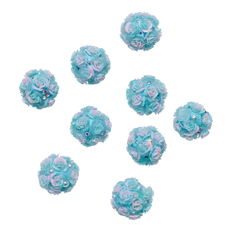 Rose Rhinestone Bead Charm for DIY Jewelry & Hanging Decor