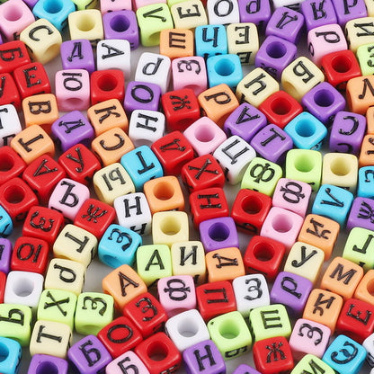 Square Acrylic Letter & Number Beads | SoulstoneHouse
