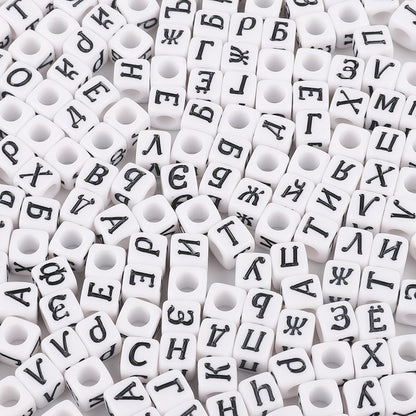 Square Acrylic Letter & Number Beads | SoulstoneHouse
