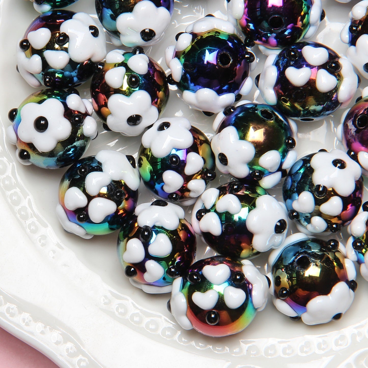 Viral Hand-Painted Resin Beads | DIY Beading Supplies | Phone Charm, Car Hanging, Bag Charm Loose Beads Wholesale DIY Accessories