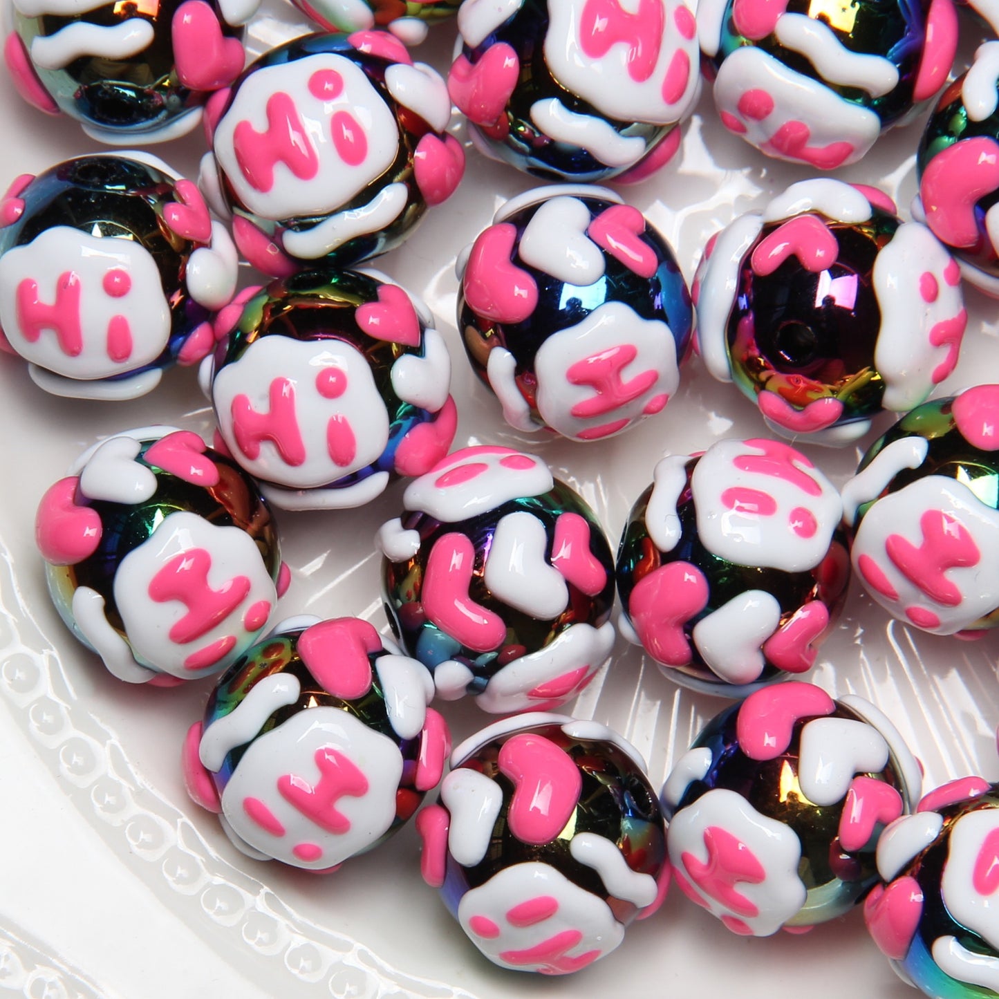 Viral Hand-Painted Resin Beads | DIY Beading Supplies | Phone Charm, Car Hanging, Bag Charm Loose Beads Wholesale DIY Accessories