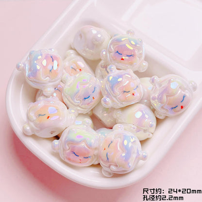 Viral Cartoon Resin Cute Mini Figure Beads | Straight Hole Loose Beads for DIY Phone Charms Keychain Jewelry Making Supplies