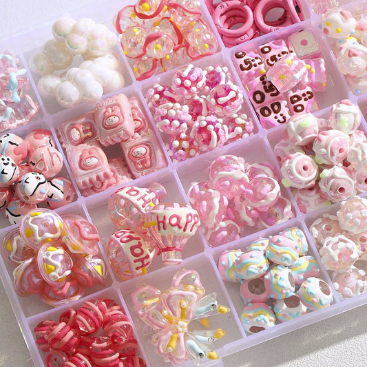 Special-shaped heavy industry hand-painted beads cartoon loose beads beaded DIY accessories material bag bracelet car hanging