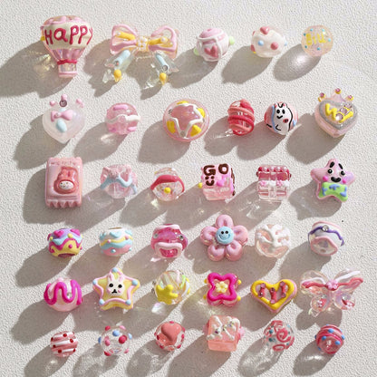 Special-shaped heavy industry hand-painted beads cartoon loose beads beaded DIY accessories material bag bracelet car hanging