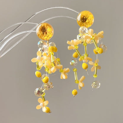 Bloom Cascade Handmade-Style Earrings