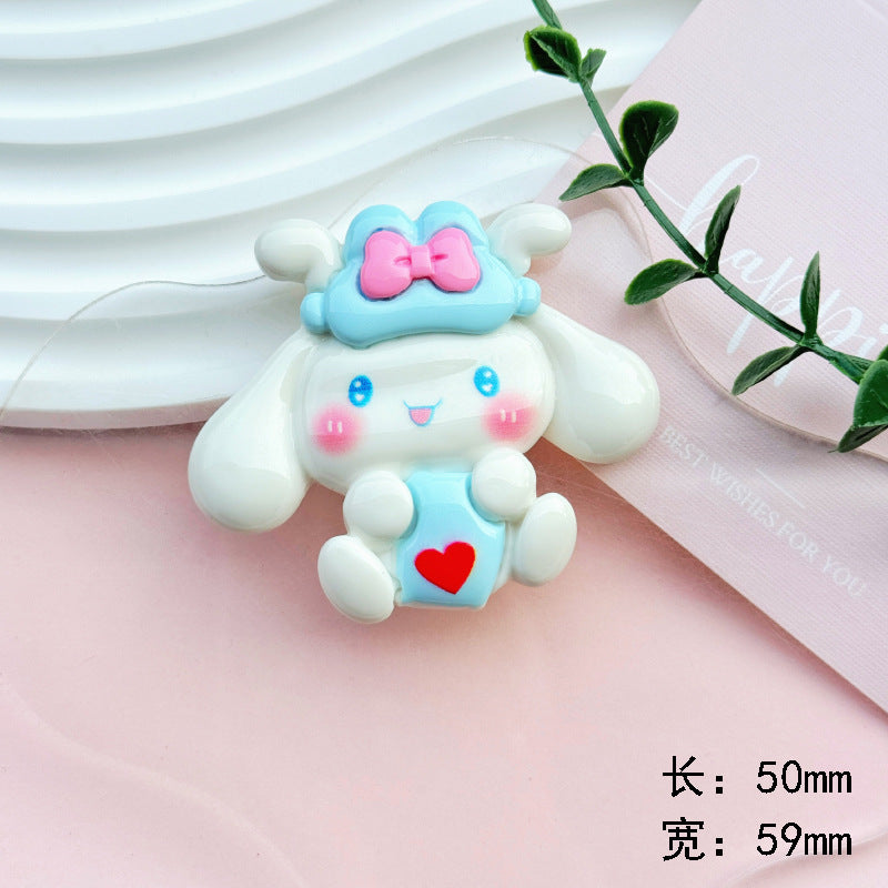 Sweet Angel Puppy Resin Charm for DIY Phone Cases and Crafts