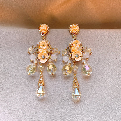 Bloom Cascade Handmade-Style Earrings