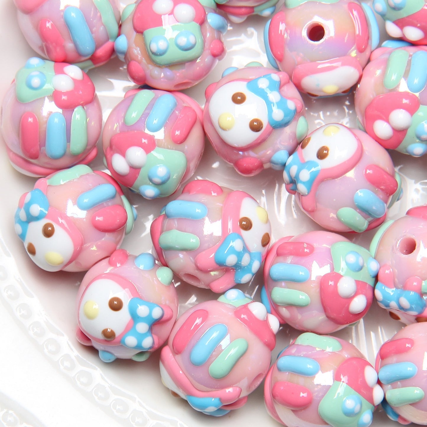Viral Hand-Painted Resin Beads | DIY Beading Supplies | Phone Charm, Car Hanging, Bag Charm Loose Beads Wholesale DIY Accessories