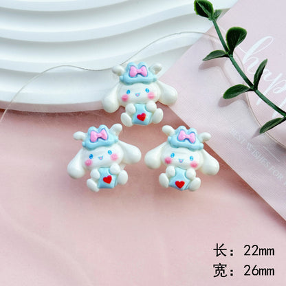 Sweet Angel Puppy Resin Charm for DIY Phone Cases and Crafts