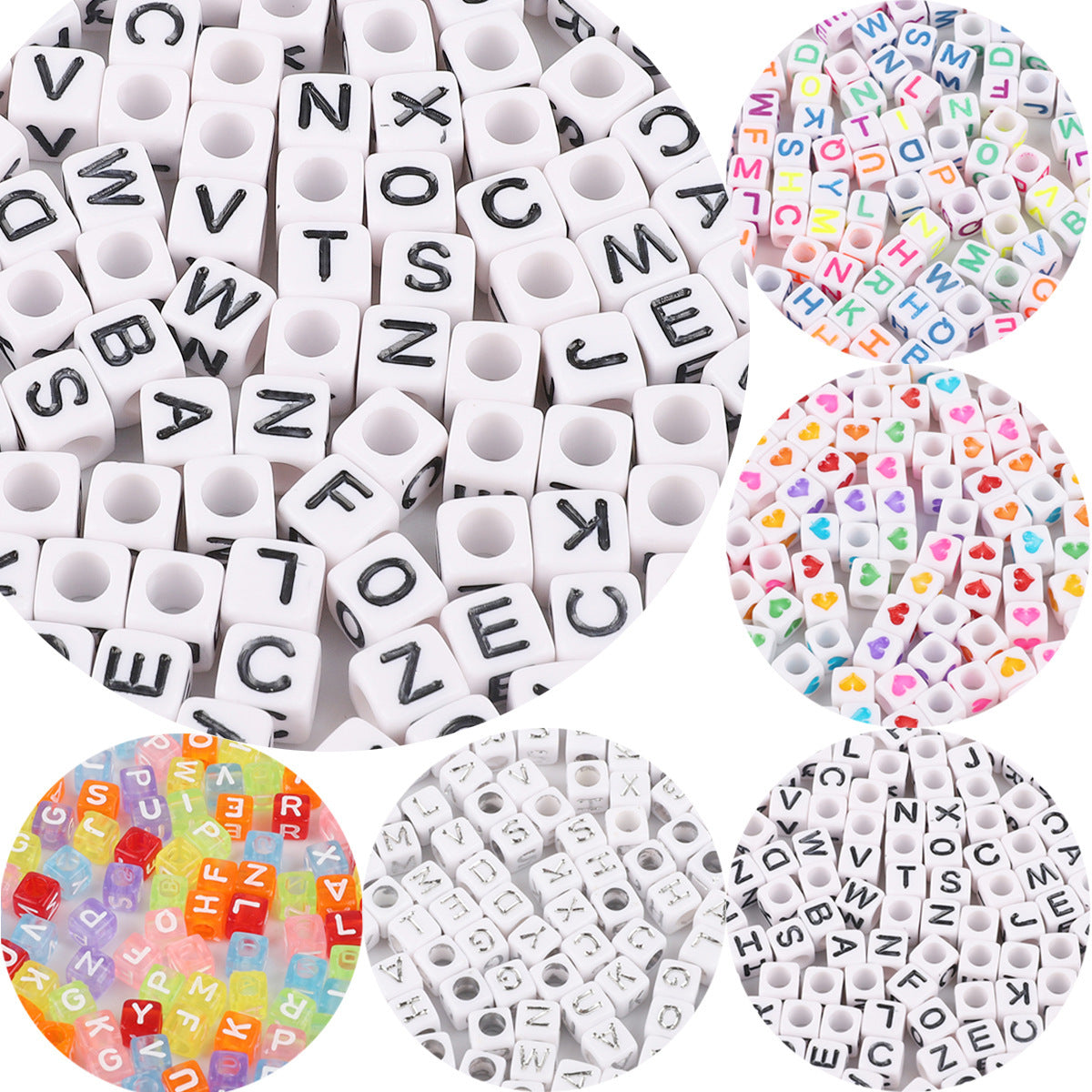 Square Acrylic Letter & Number Beads | SoulstoneHouse