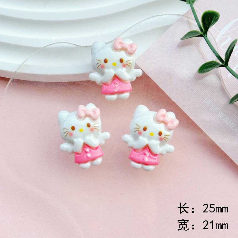 Sweet Angel Puppy Resin Charm for DIY Phone Cases and Crafts