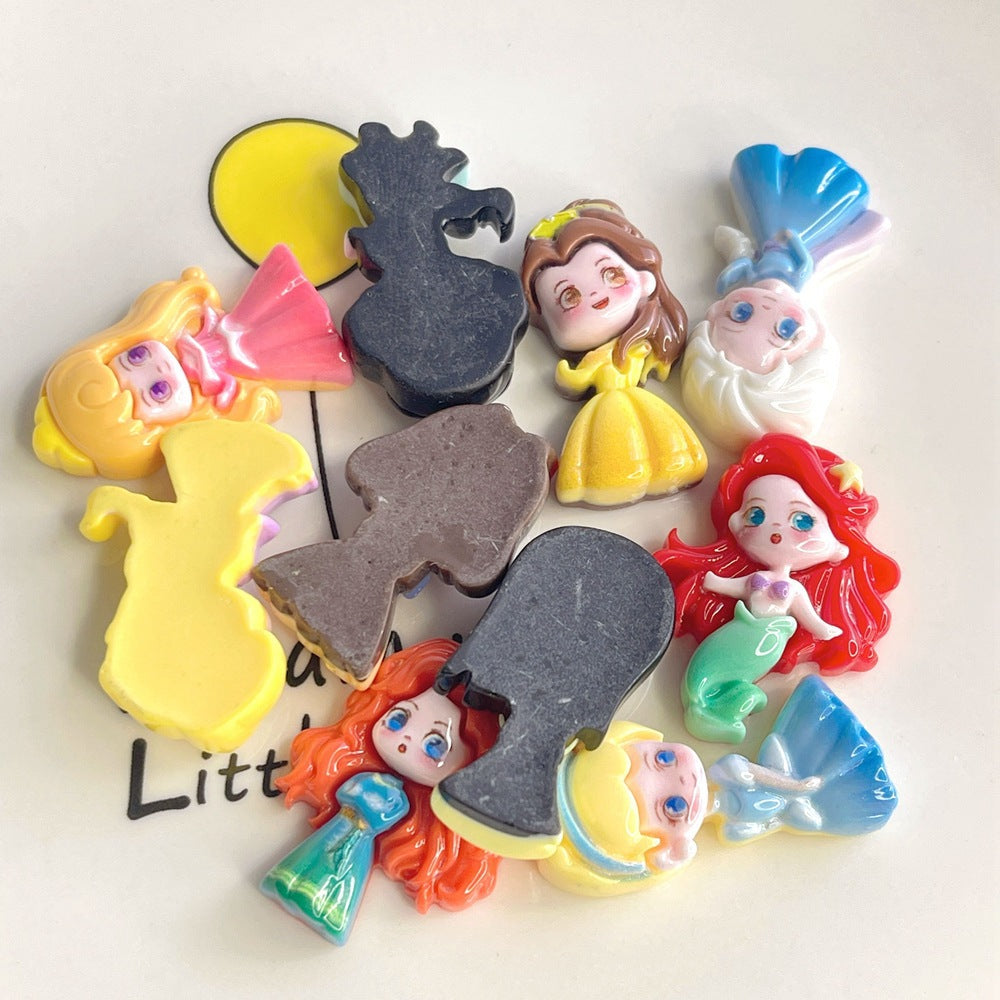 Mini Snow Princess Resin Charm for DIY Phone Cases and Accessories