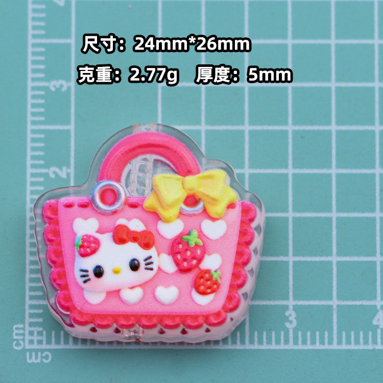 Premium Embossed Cat Acrylic Charms – Cute DIY Beads for Pens, Phone Straps, Keychains & Jewelry Accessories （10pcs)
