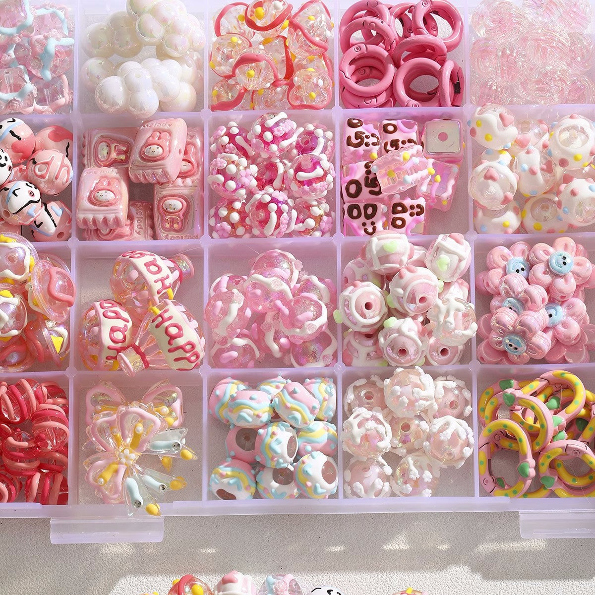 Special-shaped heavy industry hand-painted beads cartoon loose beads beaded DIY accessories material bag bracelet car hanging