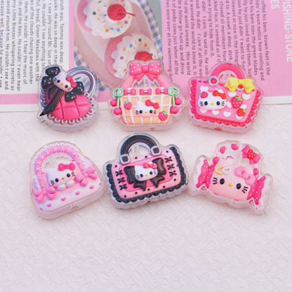 Premium Embossed Cat Acrylic Charms – Cute DIY Beads for Pens, Phone Straps, Keychains & Jewelry Accessories （10pcs)
