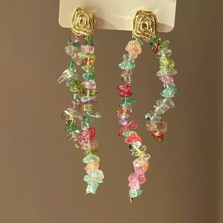 Bloom Cascade Handmade-Style Earrings
