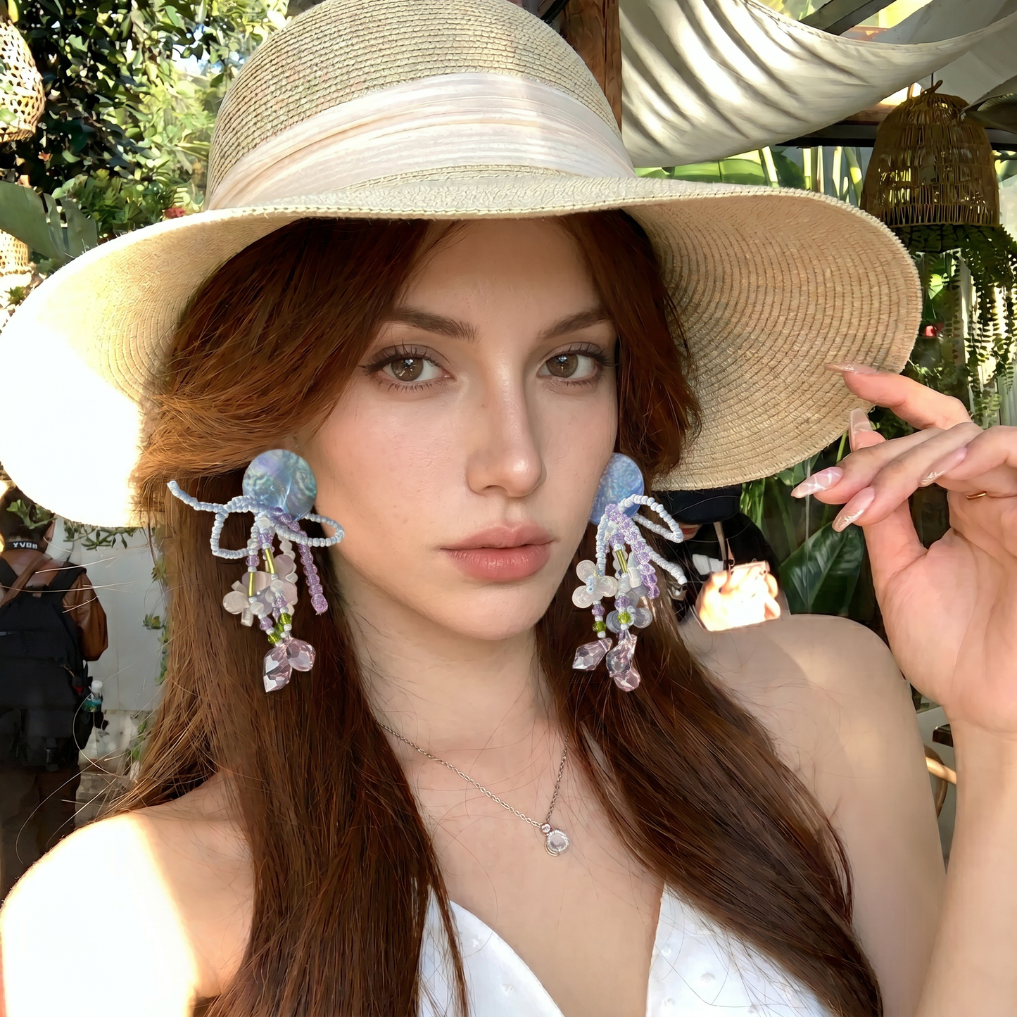 Bloom Cascade Handmade-Style Earrings