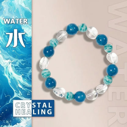 Ocean Harmony Bracelet — Amazonite & Blue Apatite with Clear Quartz